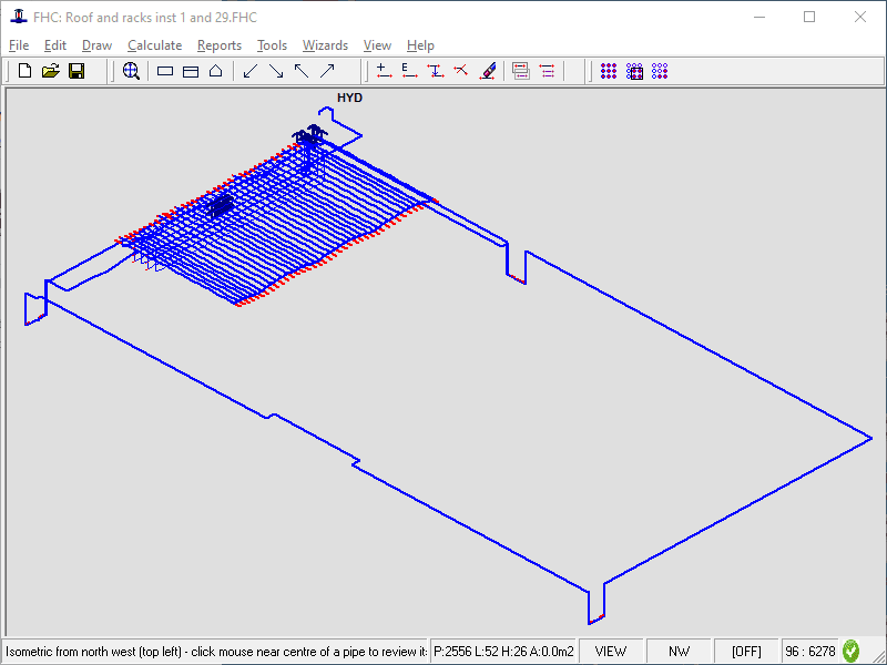 Fire sprinkler system hydraulic calculation 