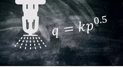 K-Factor formula for fire sprinklers 